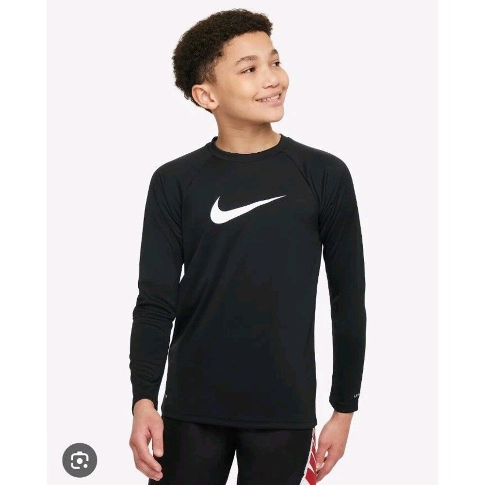 Nike Swim Hydroguard EssentialBig Kids' (Boys') Dri-FIT UV Long Sleeve Top L